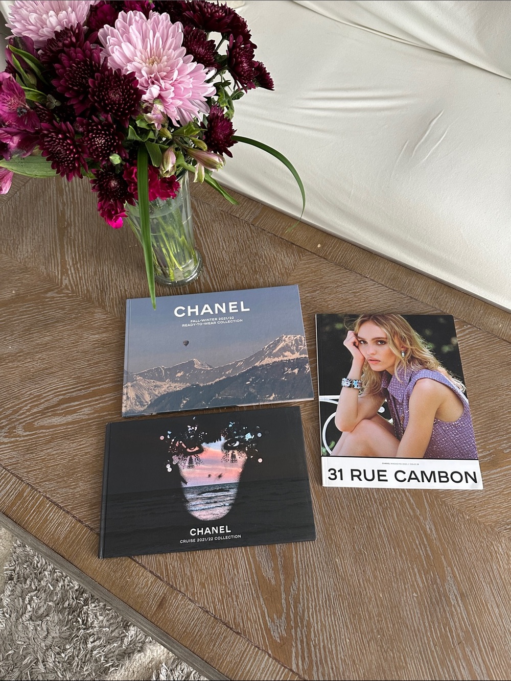 CHANEL Coffee Table Book Set with Blue, Black, Pink and Purple Covers